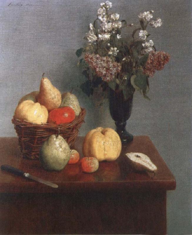 Henri Fantin-Latour Still life with Flowers and Fruit France oil painting art